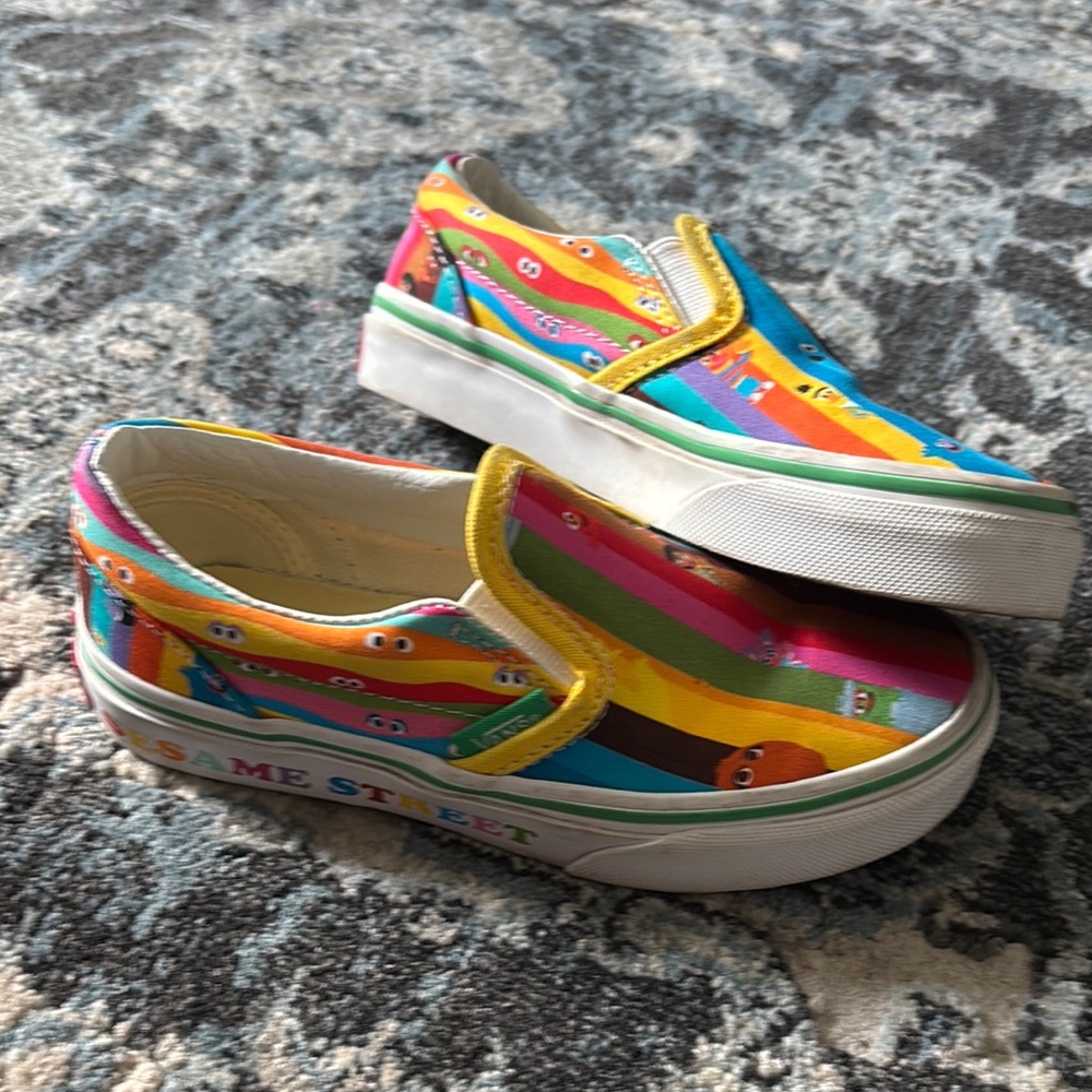 Vans Blue and Yellow Sneakers Classic Slip-On